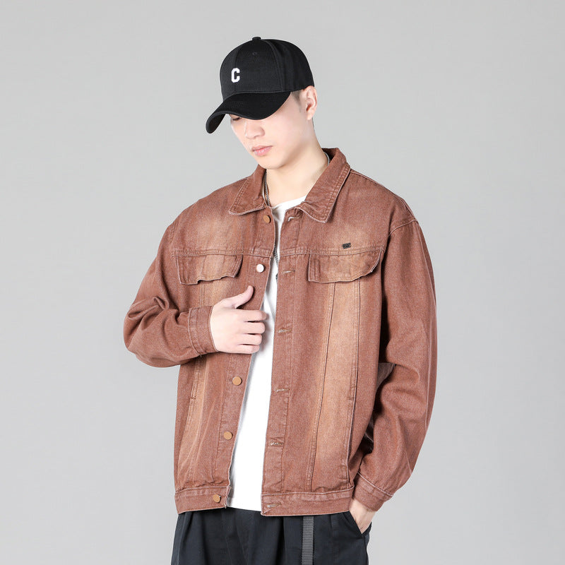Herren modische Denimjacke mit funktionalen Taschen und lässigem Schnitt Heidi-Mode