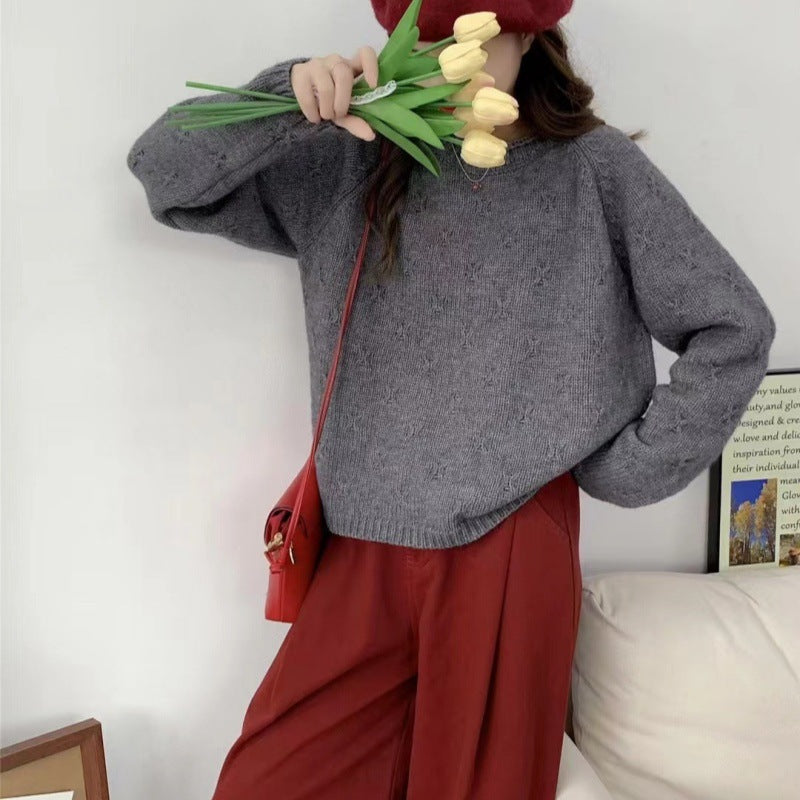 Damen Kuscheliger Strickpullover mit strukturiertem Muster Heidi-Mode