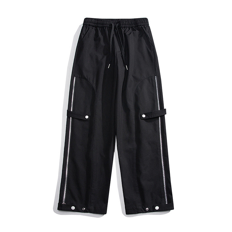 Damen moderne Cargo-Hose mit Reißverschluss und praktischen Taschen Heidi-Mode