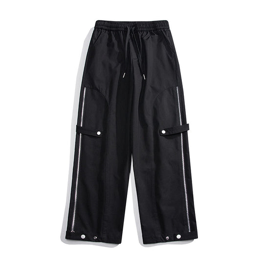 Damen moderne Cargo-Hose mit Reißverschluss und praktischen Taschen Heidi-Mode