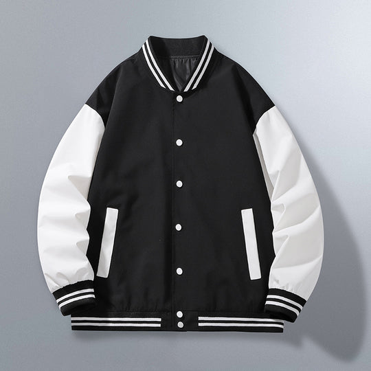 Damen lässige Bomberjacke mit modernen Kontrastärmel und funktionalen Taschen Heidi-Mode