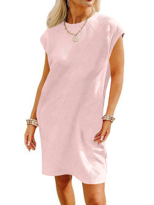 Damen Lockeres Sommerkleid mit strukturiertem Design und schickem Schnitt Heidi-Mode