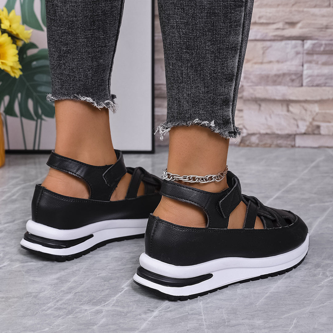 Damen Komfortable und Stylische Keil Sandalen mit offenem Zehenbereich Heidi-Mode