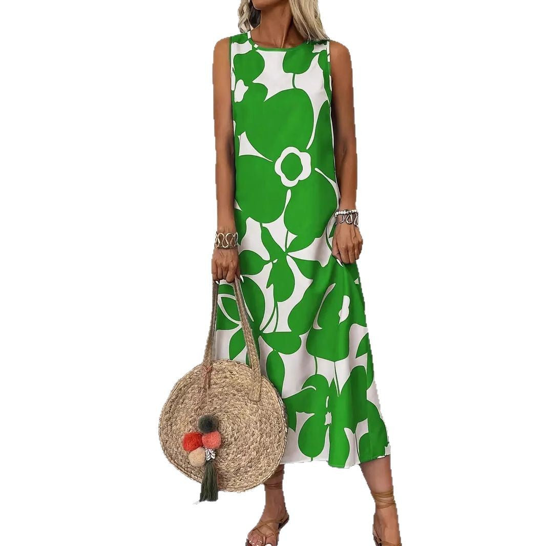 Damen Maxikleid mit floralem Muster Heidi-Mode