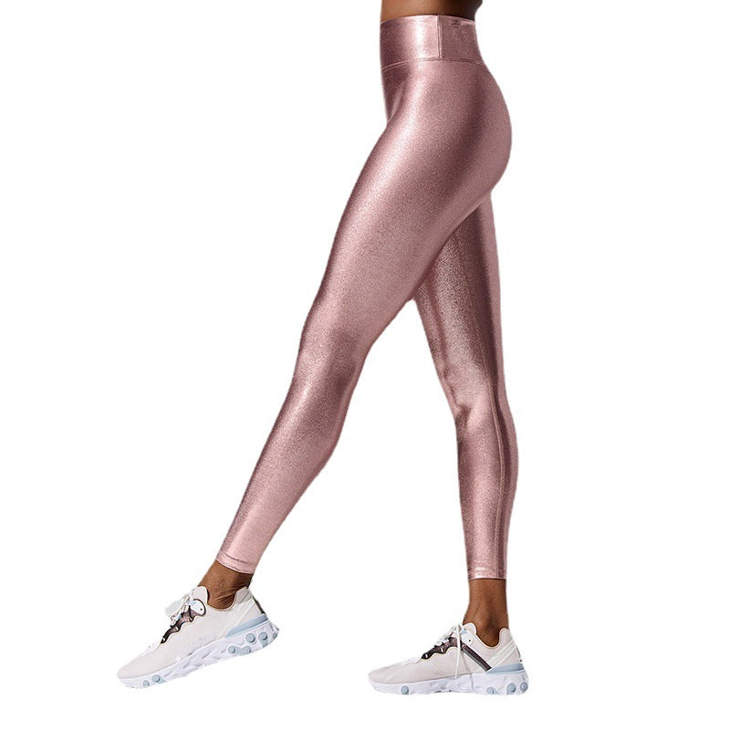 Damen Hochglänzende Leggings im eleganten Design Heidi-Mode
