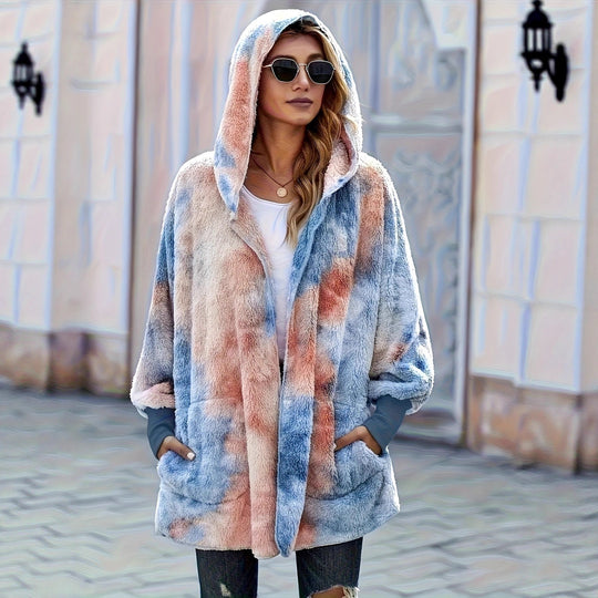 Damen Kapuzenjacke aus kuscheligem Teddyfell Heidi-Mode