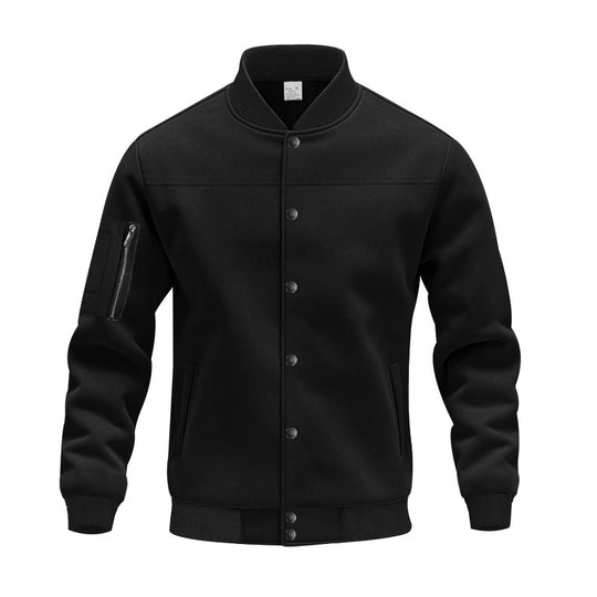Herren modische Collegejacke mit praktischen Reißverschlusstaschen und elastischen Bündchen Heidi-Mode