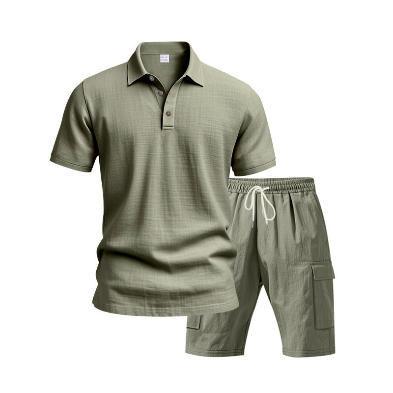 Herren Freizeit-Set mit atmungsaktivem Polo-Shirt und komfortablen Shorts Heidi-Mode