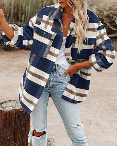 Damen Flanell-Hemdjacke im Karomuster Heidi-Mode