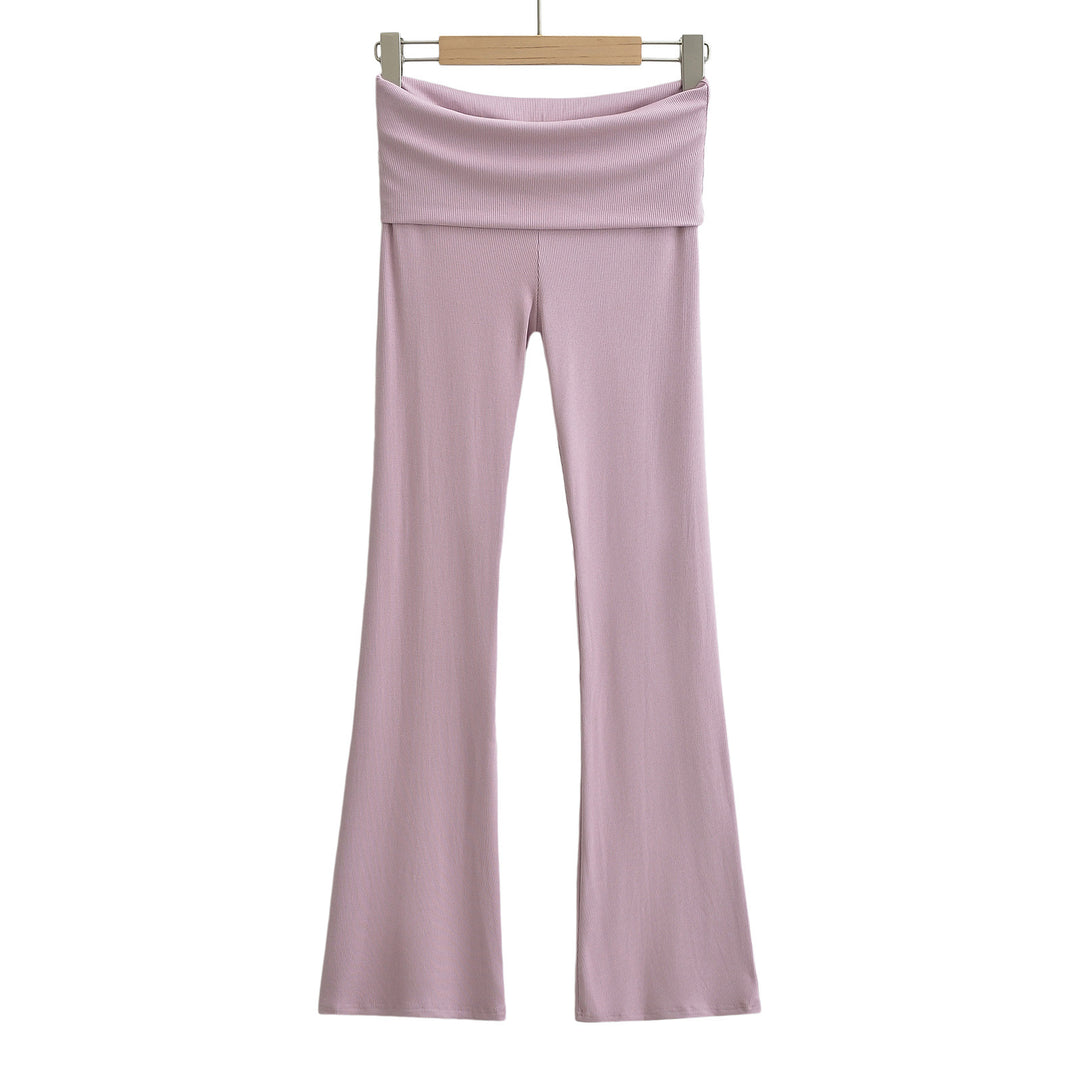 Damen Flared Yoga-Hose mit hohem Bund und elastischem Komfort Heidi-Mode