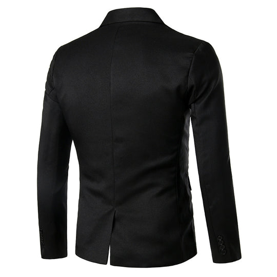 Herren Eleganter Smoking Blazer mit schwarzem Revers und modischer Passform Heidi-Mode