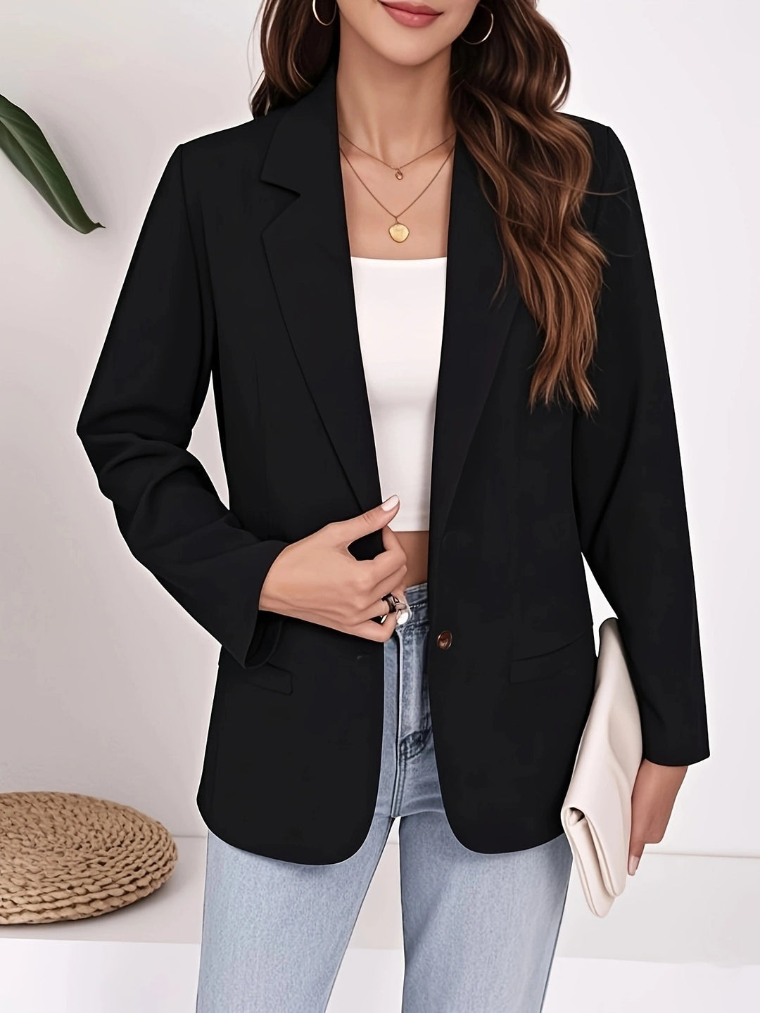 Damen eleganter Blazer mit zeitlosem Schnitt und praktischen Taschen Heidi-Mode