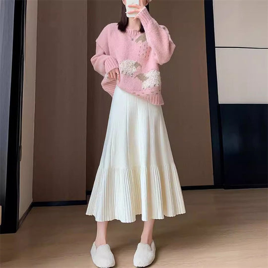 Damen Gemütlicher Pullover mit modischem Muster und elegantem Schnitt Heidi-Mode