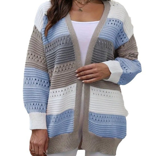 Damen modische Strickjacke mit einzigartigem Muster und lässigem Schnitt Heidi-Mode