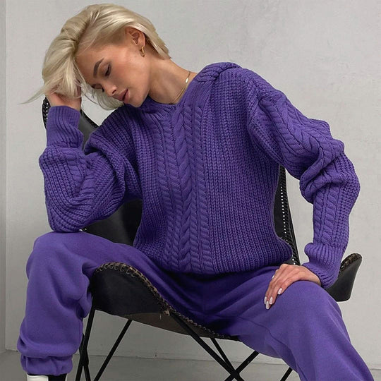 Heidi-Mode | Damen Kleidung Herbst Street Shooting Hoodie Langarm Strickpullover