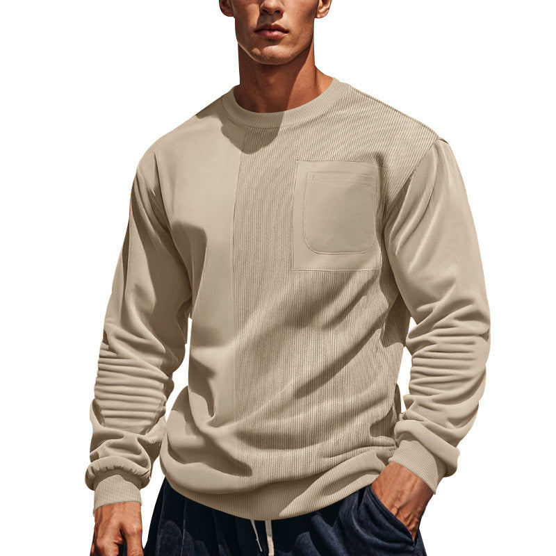 Herren Sweatshirt mit strukturierter Front Heidi-Mode