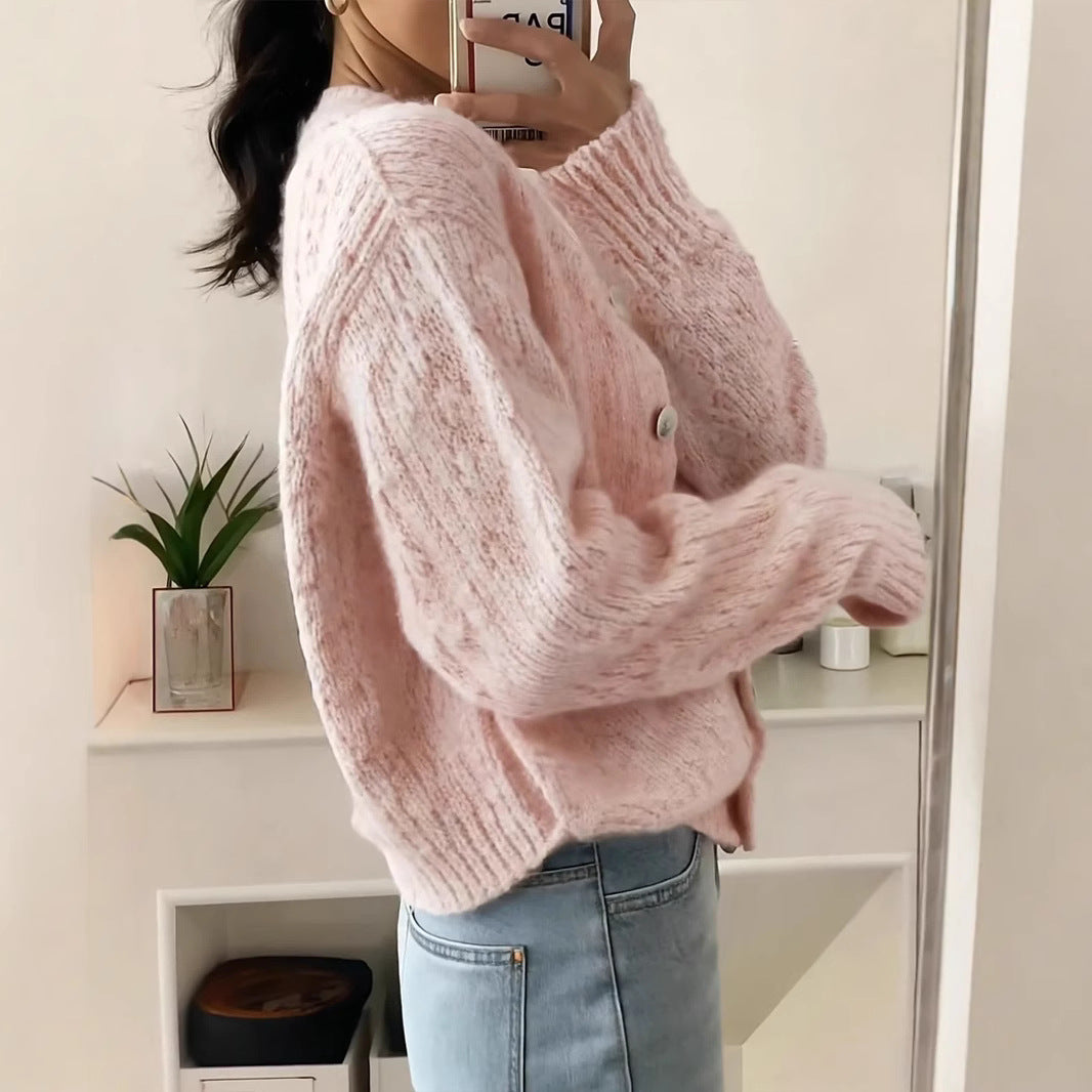 Damen Kuschelige Strickjacke Heidi-Mode