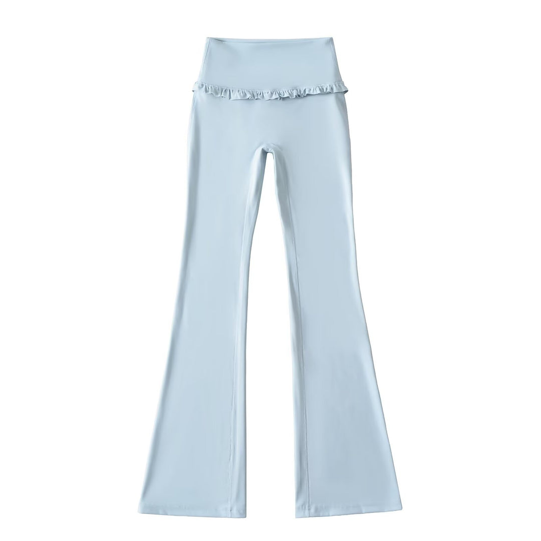 Damen Leggings mit Volantbund und figurformendem Schnitt Heidi-Mode