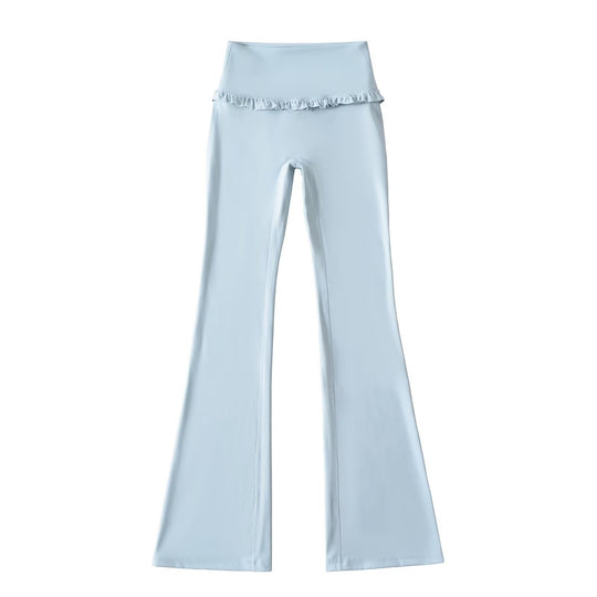 Damen Leggings mit Volantbund und figurformendem Schnitt Heidi-Mode