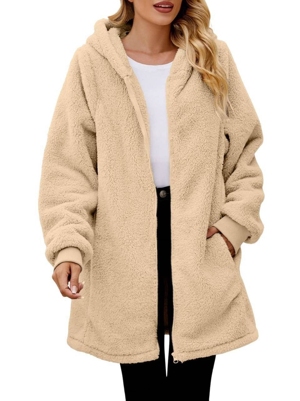 Damen kuschelige Fleecejacke Heidi-Mode