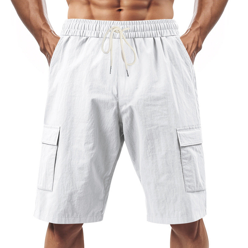 Herren Cargo-Shorts mit praktischen Seitentaschen und verstellbarem Kordelzug Heidi-Mode