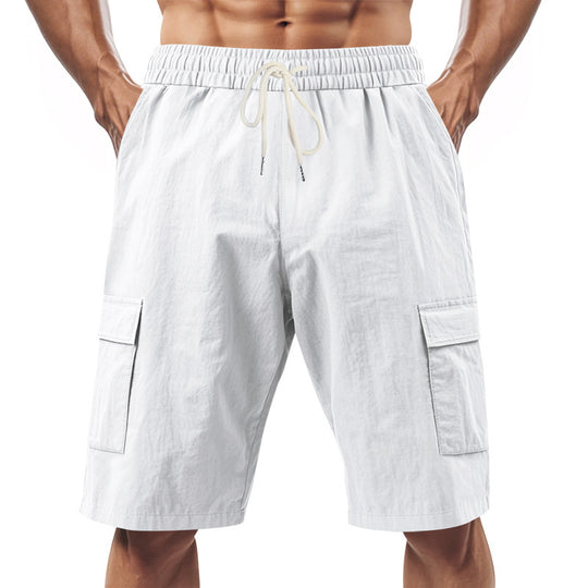 Herren Cargo-Shorts mit praktischen Seitentaschen und verstellbarem Kordelzug Heidi-Mode