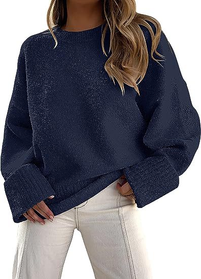 Damen gemütlicher Oversized Pullover mit strukturiertem Fleece Heidi-Mode