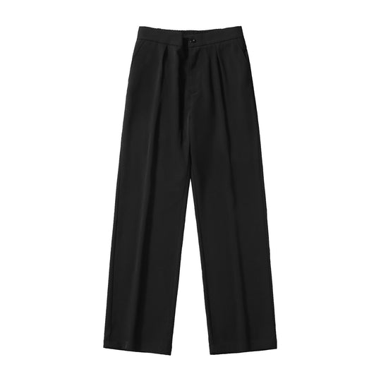 Herren Elegante weite Hose mit elastischem Bund und seitlichen Eingrifftaschen Heidi-Mode