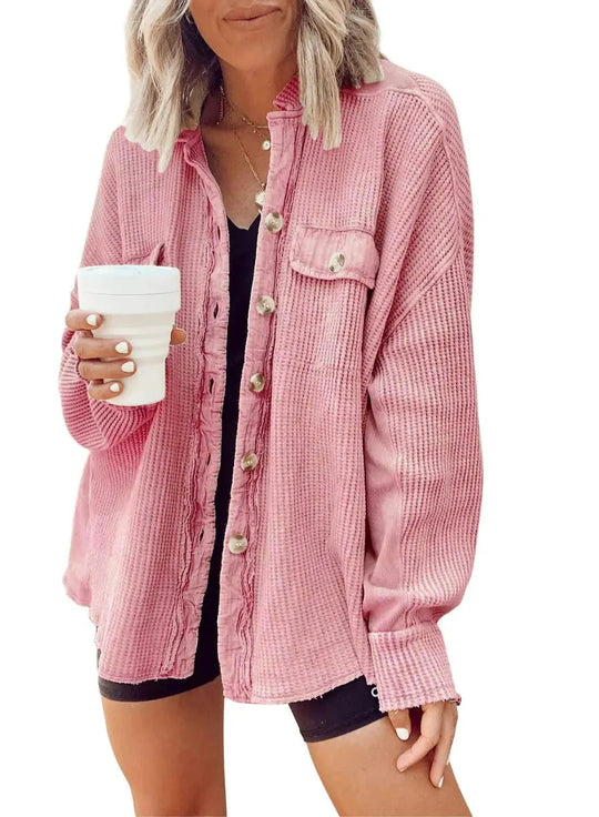 Heidi-Mode | Damen unregelmäßige Hemdjacke