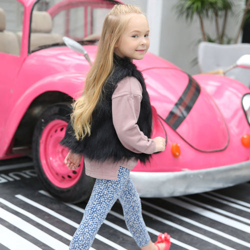 Damen Flauschige Kunstpelzweste mit elegantem Schnitt Heidi-Mode