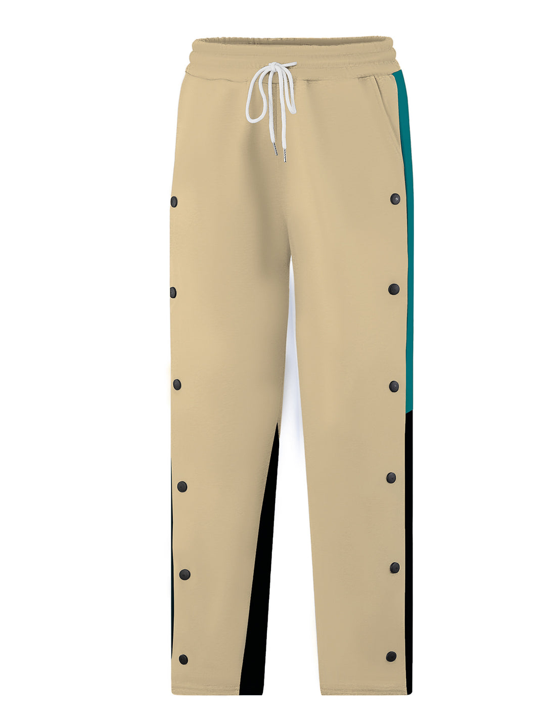 Herren Sportliche Trainingshose mit Druckknopfverschluss und atmungsaktiver Struktur Heidi-Mode