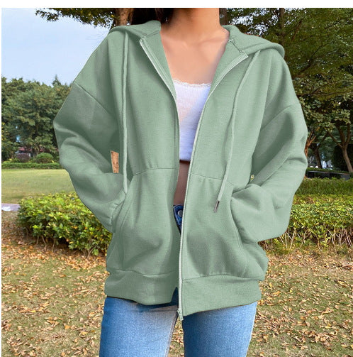 Damen bequeme Kapuzenjacke mit praktischen Taschen und lässigem Schnitt Heidi-Mode