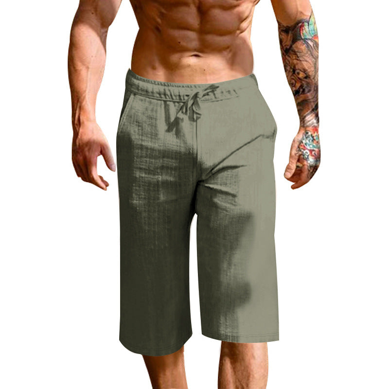 Herren bequeme Sport-Shorts mit elastischem Bund und verstellbarem Kordelzug Heidi-Mode