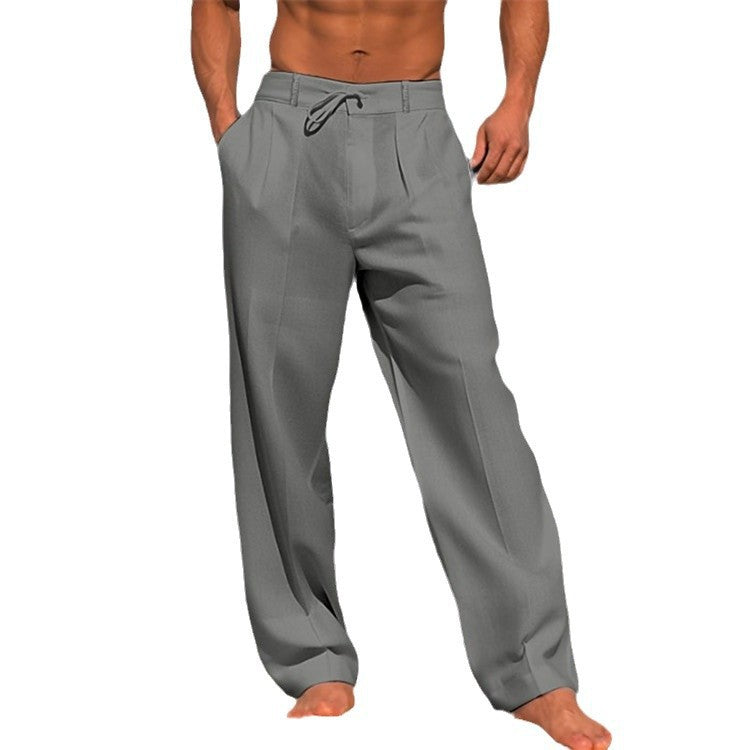 Herren Freizeithose mit elastischem Bund und praktischen Taschen Heidi-Mode