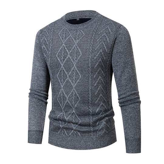 Herren Pullover mit strukturiertem Zopfmuster Heidi-Mode