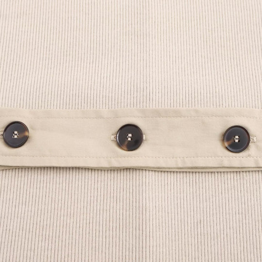 Damen Langarm-Kleid mit dekorativem Gürtel und Schulterdetails Heidi-Mode