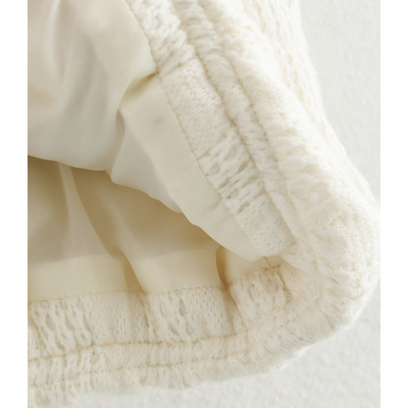 Damen gesteppte Weste mit hochwertigem Strickmuster und praktischen Taschen Heidi-Mode