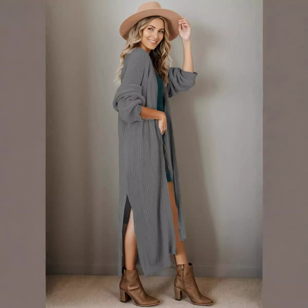 Damen Strickjacke mit offenem Design und lässiger Passform Heidi-Mode