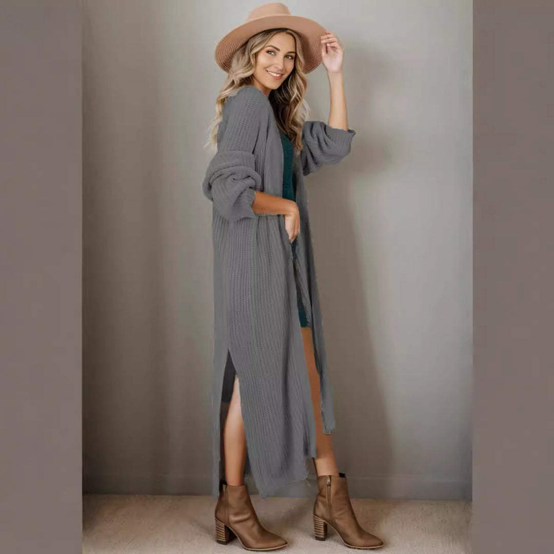 Damen Strickjacke mit offenem Design und lässiger Passform Heidi-Mode