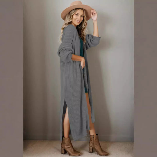 Damen Strickjacke mit offenem Design und lässiger Passform Heidi-Mode