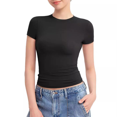 Damen Figurbetontes T-Shirt Heidi-Mode