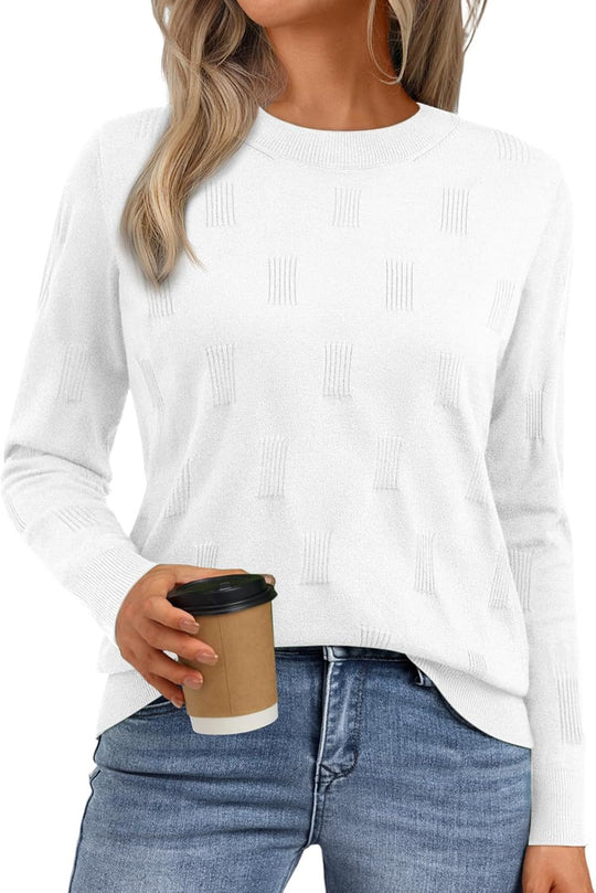 Damen Strickpullover mit strukturiertem Muster und lässigem Schnitt Heidi-Mode