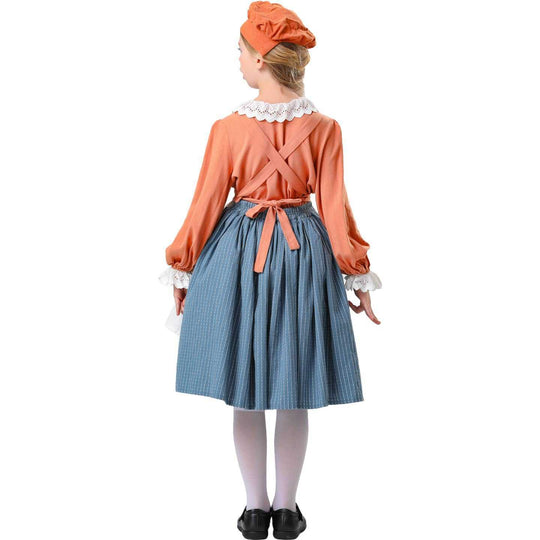 Damen Trachtenkleid mit Schürze und Mütze Heidi