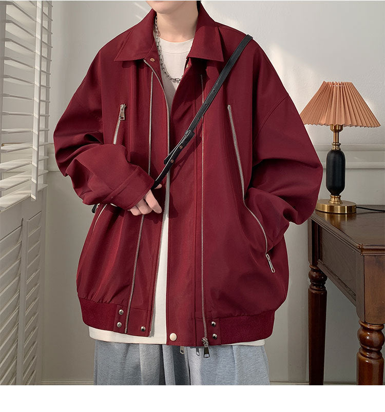 Damen Oversized Jacke mit innovativem Reißverschluss und lässigem Schnitt Heidi-Mode