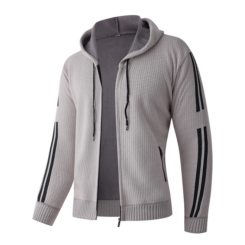 Herren Sportliche Kapuzenjacke mit weichem Innenfutter Heidi-Mode