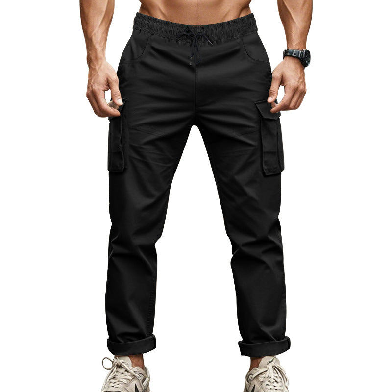 Herren Cargo-Hose mit praktischen Seitentaschen und elastischem Bund Heidi-Mode