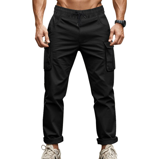 Herren Cargo-Hose mit praktischen Seitentaschen und elastischem Bund Heidi-Mode