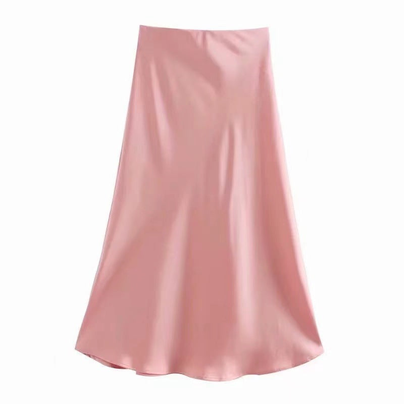 Damen Maxi-Rock aus fließendem Stoff mit elegantem Fall Heidi-Mode