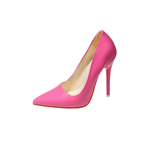 Damen Klassische High Heels mit spitz zulaufendem Design und hochglänzender Oberfläche Heidi-Mode
