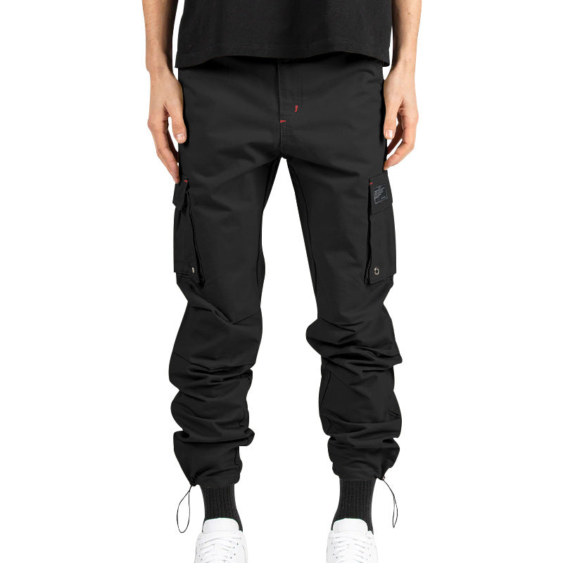 Herren Cargo-Hose mit multifunktionalen Taschen und verstellbarem Kordelzug Heidi-Mode